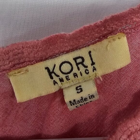 Kori America Pink Sleeveless Lace Mini Dress Boho Coquette S - Picture 9 of 11